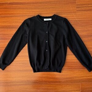 Grace Karin Kids Black Button-Up Sweater